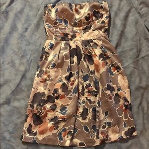 Strapless Floral Dress